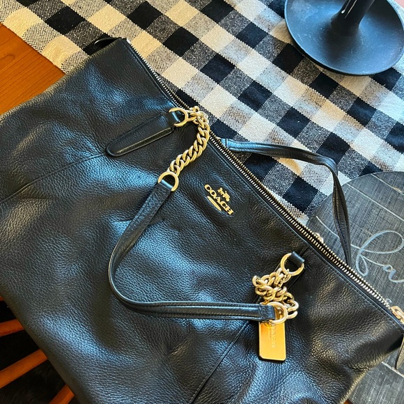 Coach Accessories - Coach Pebble Leather Ava Chain tote